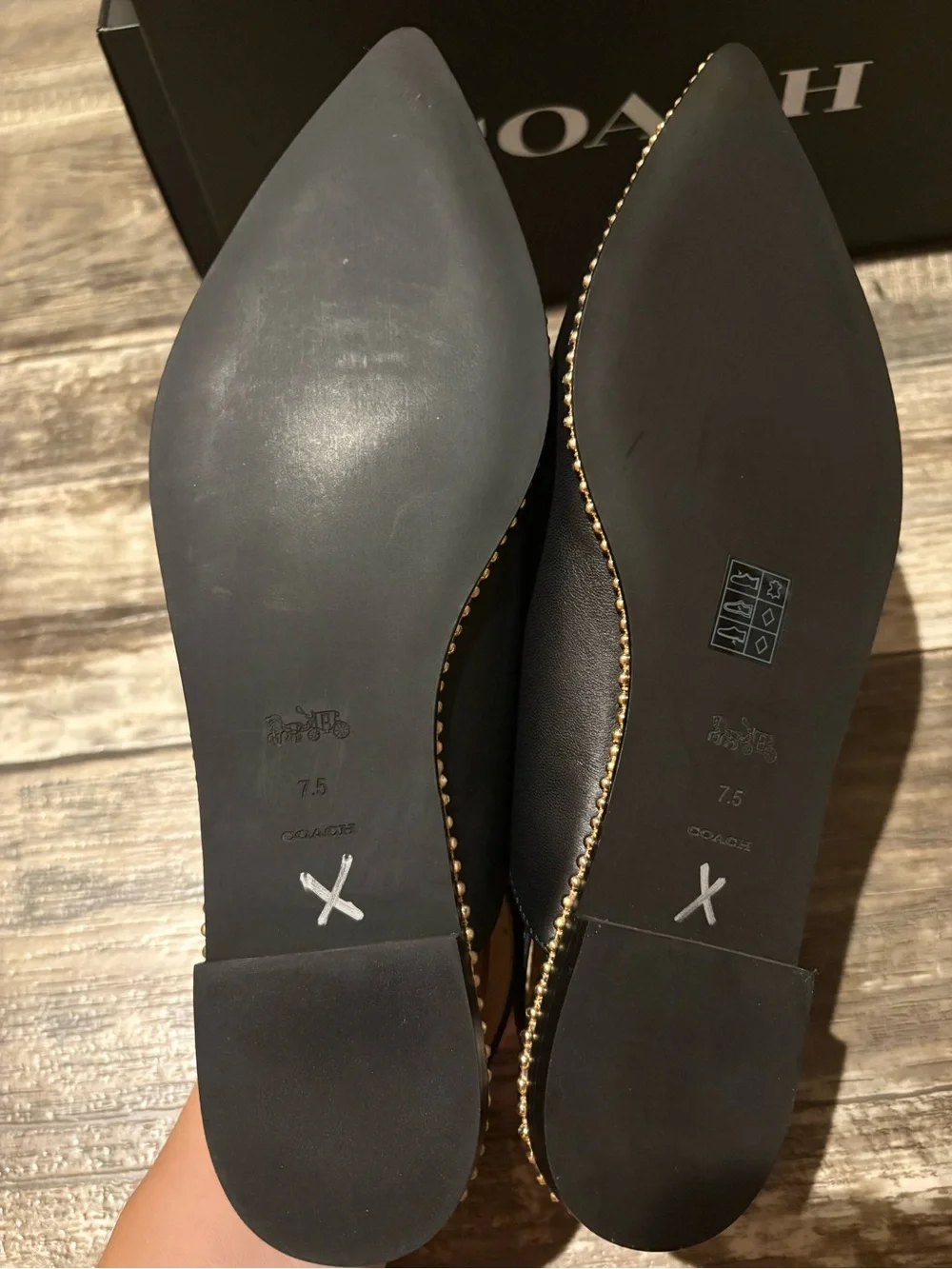 Coach Vae Skimmer Slingback Flat Sandals with Pointed Toe